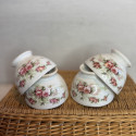 Lot de 4 anciens petits bols fleuris - Made in Hollande