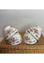 Set of 4 antique small floral bowls - Made in Holland