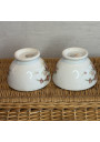 Set of 4 antique small floral bowls - Made in Holland