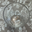 Set of 3 antique clear glass candle holders