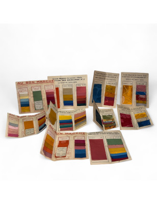 10 fabric samples - AU BON MARCHÉ - DEPARTMENT STORES OF THE LOUVRE