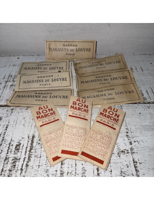 10 fabric samples - AU BON MARCHÉ - DEPARTMENT STORES OF THE LOUVRE