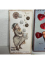 Set of 5 button cards – Illustrated vintage haberdashery