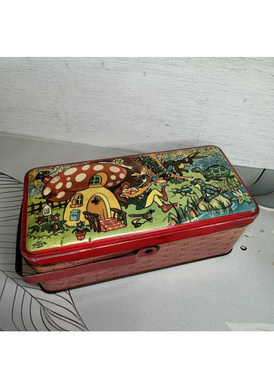 Cookie tin / snack basket – BOZZ vintage lithographed tin