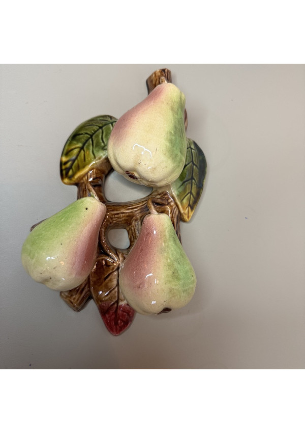 Ancienne Tirelire à Casser – Poires en Barbotine 🍐✨