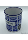 Spice and crystal pots B B | Enamelled sheet metal | Blue and white 1920