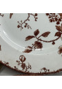 Set of 3 antique plates - Gien - Fauvette model - 19th century