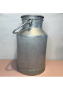 Ancien bidon à lait de ferme - Bidon à lait JAPY - En aluminium