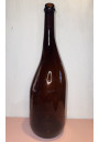 Vintage Amber Glass Demijohn 5L - Large Bottle, Industrial Style