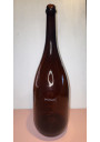 Grande bouteille en verre vintage ambrée 5 L – industriel