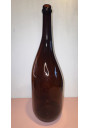 Vintage Amber Glass Demijohn 5L - Large Bottle, Industrial Style