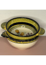 Henriot Quimper Bretons Ear-Handled Bowls - Vintage Faience Set
