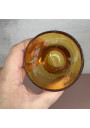 Set of 6 antique amber glass tealight holders
