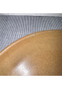 Six Vintage Stoneware Plates: Camel Brown Mottling, 1970s
