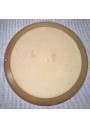 Six Vintage Stoneware Plates: Camel Brown Mottling, 1970s