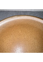 Six Vintage Stoneware Plates: Camel Brown Mottling, 1970s