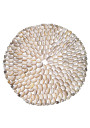 Round vintage seashell doily - vintage decorative doily