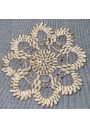 Vintage seashell doily - vintage decorative doily