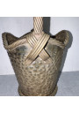Ancien panier corbeille en laiton nickelé
