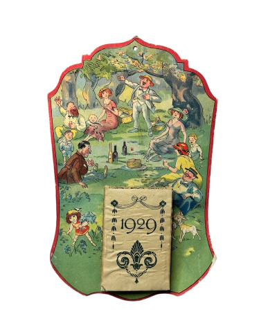 Vintage wall calendar from the 'DROLATIQUE' collection – Ephemera 1929 – Never used