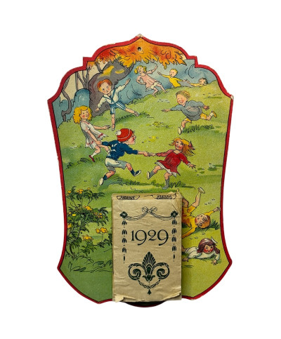 OLD WALL CALENDAR FROM THE DROLATIQUE COLLECTION – EPHEMERAL YEAR 1929 – NEVER USED