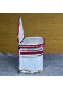 Ancienne boîte à allumettes en tôle émaillée blanche et rouge