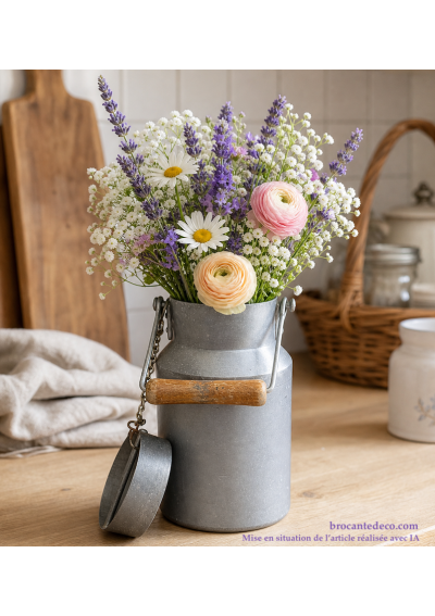Vintage "Le Trèfle" Milk Jug in Aluminum with Wooden Handle
Contextualization of the article created with AI