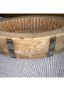 Ancien moule à beurre en bois motif floral