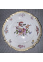 Set of 8 Antique Porcelain Dessert Plates – Floral Bouquets and Gilt Decoration