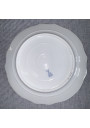 Suite de 8 assiettes à dessert anciennes en porcelaine – Décor floral et dorures