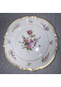 Set of 8 Antique Porcelain Dessert Plates – Floral Bouquets and Gilt Decoration