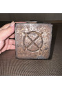 Antique Metal Coffee Grinder with Hand Crank - B T