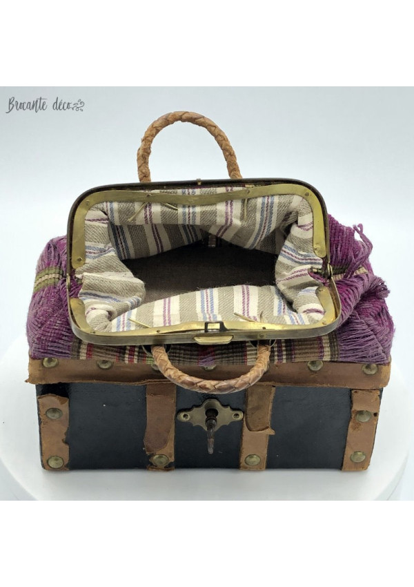 Old trunk travel bag for doll | 19th century | Around 1875