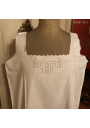 Ancienne chemise de nuit brodée et ajourée | Large | En coton