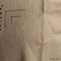 Ancienne chemise de nuit brodée et ajourée | Large | En coton
