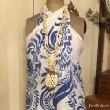 Vintage Tahitian shell necklace | Large pendant | 70s