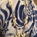 Vintage Tahitian shell necklace | Large medallion | 70s