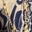 Vintage Tahitian shell necklace | Large medallion | 70s