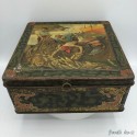 Old tin-plate cookie box | Fisherman decor