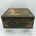 Old tin-plate cookie box | Fisherman decor