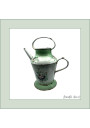 Old jug enameled watering can