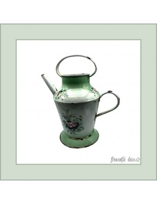 Old jug enameled watering can