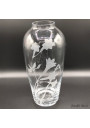 ❀ Large transparent glass vase decorated with daffodils
