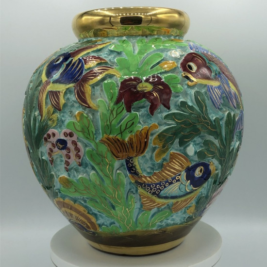 Large antique Monaco Cerdazur ball vase 122 DPS | Large model - height: 25.5 cm