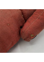 Old red cloth bear | Fasten buttons | Straw padding