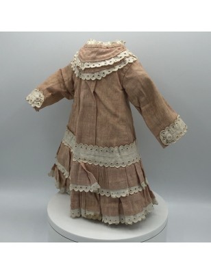 Ancienne robe de poupée Jumeau | Longueur 27 cm | Circa 1890