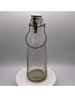 Old dairy bottle | Glass | Porcelain stopper