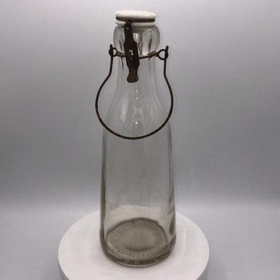 Old dairy bottle | Glass | Porcelain stopper