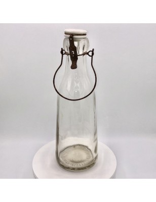 Old dairy bottle | Glass | Porcelain stopper