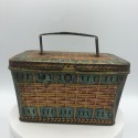 Ancienne boîte en tôle lithographiée | Panier | Royal Moka Chicorée Extra | Collection